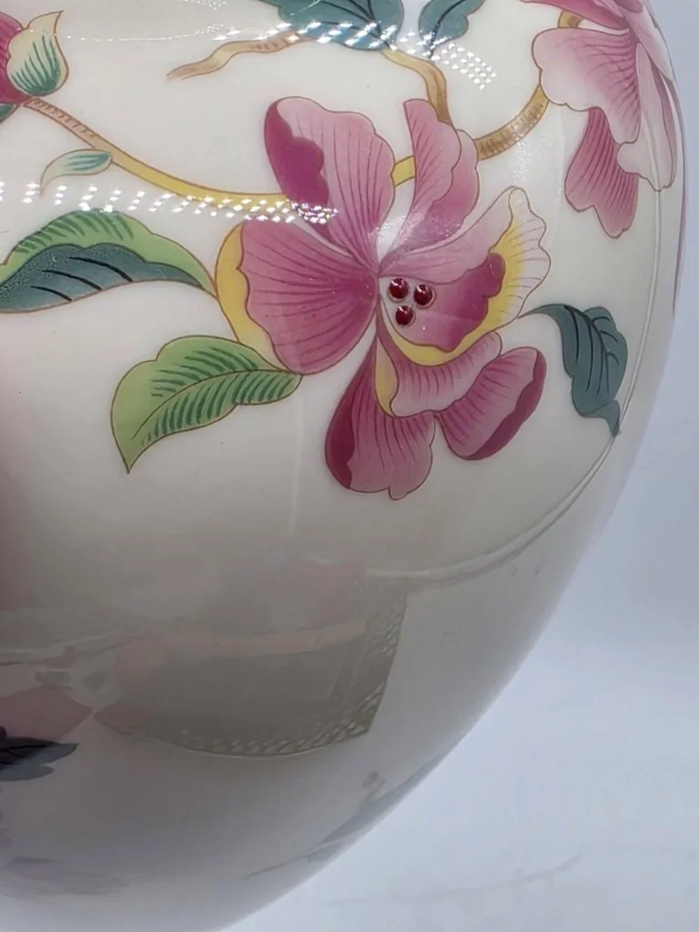 Lenox Small 6.25” Vase Barrington Collection Floral Pink Peonies Made in USA